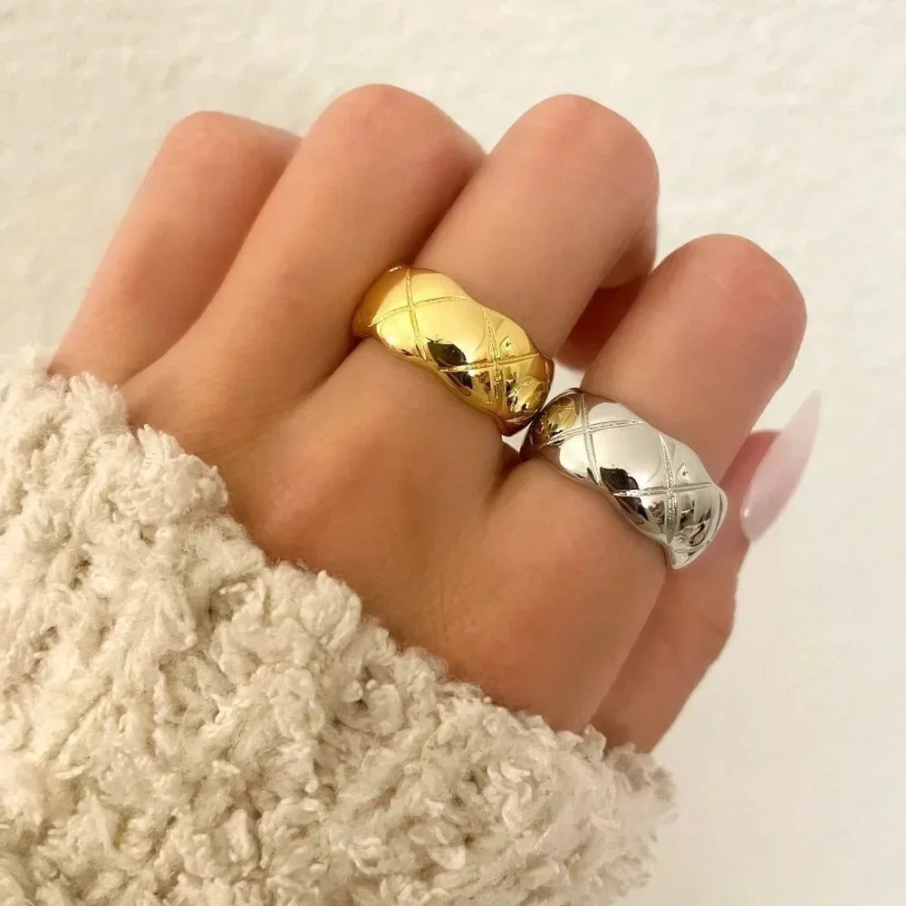 925 Sterling Silver Minimalist Ring Criss Cross Textured Ring Band